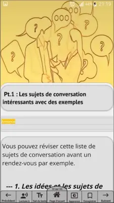 Les bons sujets de quoi parler android App screenshot 11