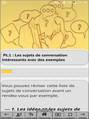 Les bons sujets de quoi parler android App screenshot 4