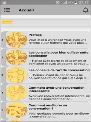 Les bons sujets de quoi parler android App screenshot 6